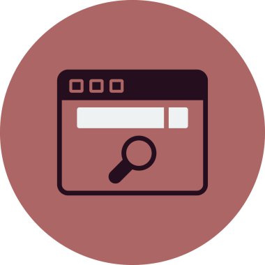 Web sayfası simgesi, basit vektör illüstrasyonu