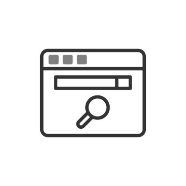 Web sayfası simgesi, basit vektör illüstrasyonu