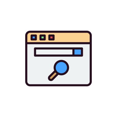 Web sayfası simgesi, basit vektör illüstrasyonu