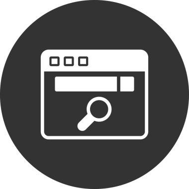 Web sayfası simgesi, basit vektör illüstrasyonu