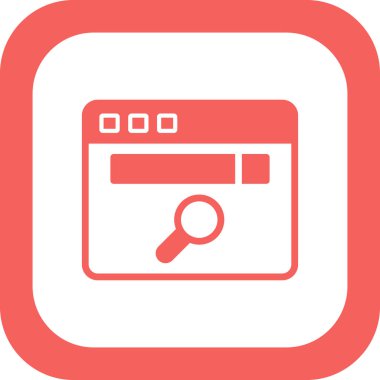 Web sayfası simgesi, basit vektör illüstrasyonu