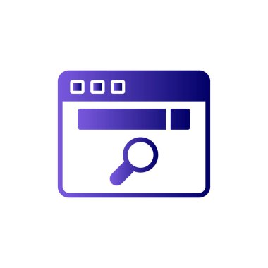 Web sayfası simgesi, basit vektör illüstrasyonu