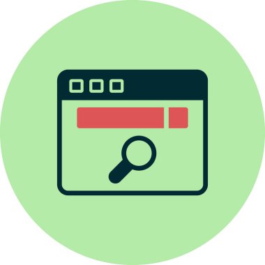 Web sayfası simgesi, basit vektör illüstrasyonu