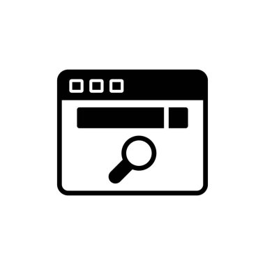 Web sayfası simgesi, basit vektör illüstrasyonu