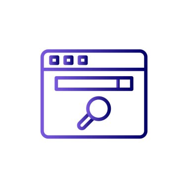 Web sayfası simgesi, basit vektör illüstrasyonu