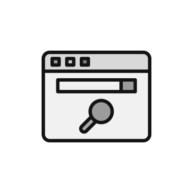 Web sayfası simgesi, basit vektör illüstrasyonu