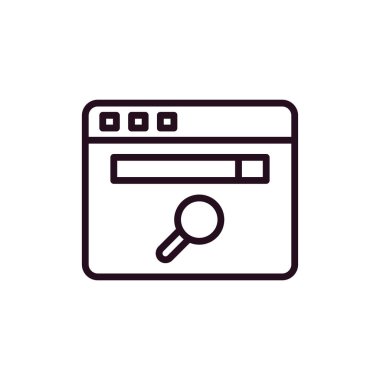 Web sayfası simgesi, basit vektör illüstrasyonu