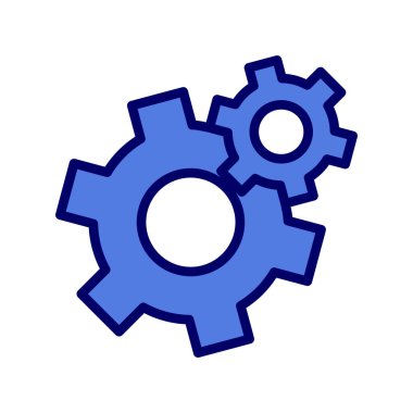 vektör simgesi modern basit ve temiz dişli ayarlanıyor