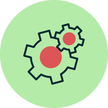 vektör simgesi modern basit ve temiz dişli ayarlanıyor