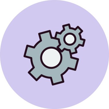 vektör simgesi modern basit ve temiz dişli ayarlanıyor