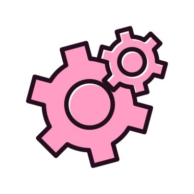 vektör simgesi modern basit ve temiz dişli ayarlanıyor