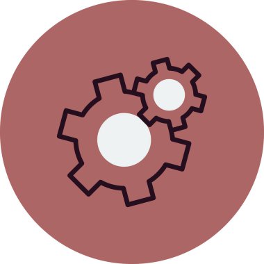 vektör simgesi modern basit ve temiz dişli ayarlanıyor