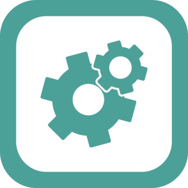 vektör simgesi modern basit ve temiz dişli ayarlanıyor