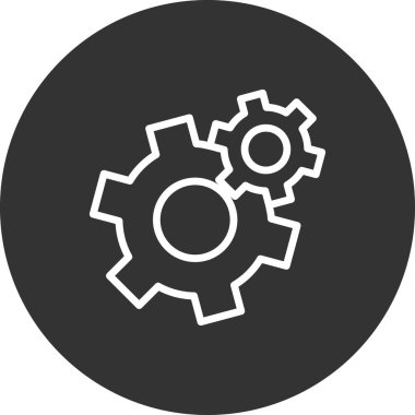 vektör simgesi modern basit ve temiz dişli ayarlanıyor