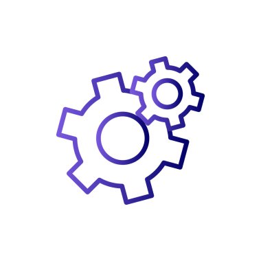 vektör simgesi modern basit ve temiz dişli ayarlanıyor