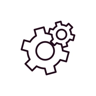 vektör simgesi modern basit ve temiz dişli ayarlanıyor