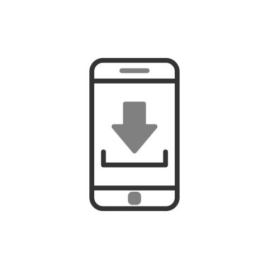 Akıllı telefon simgesi, vektör illüstrasyon tasarımı