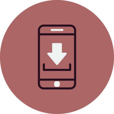 Akıllı telefon simgesi, vektör illüstrasyon tasarımı