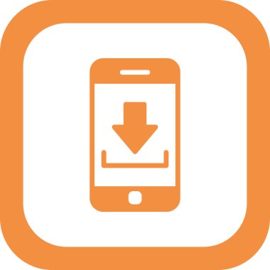 Akıllı telefon simgesi, vektör illüstrasyon tasarımı