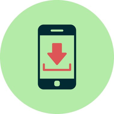 Akıllı telefon simgesi, vektör illüstrasyon tasarımı