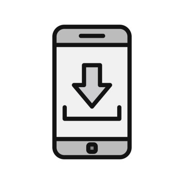 Akıllı telefon simgesi, vektör illüstrasyon tasarımı