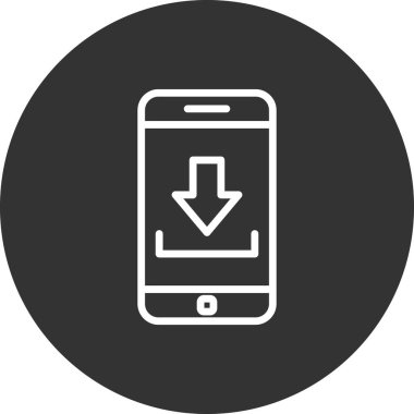 Akıllı telefon simgesi, vektör illüstrasyon tasarımı