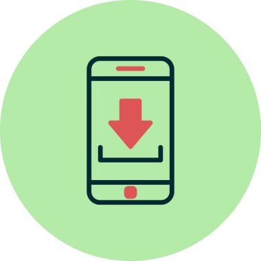 Akıllı telefon simgesi, vektör illüstrasyon tasarımı