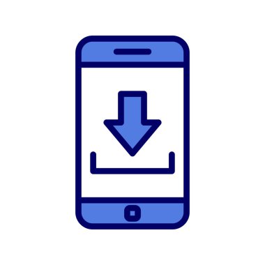 Akıllı telefon simgesi, vektör illüstrasyon tasarımı