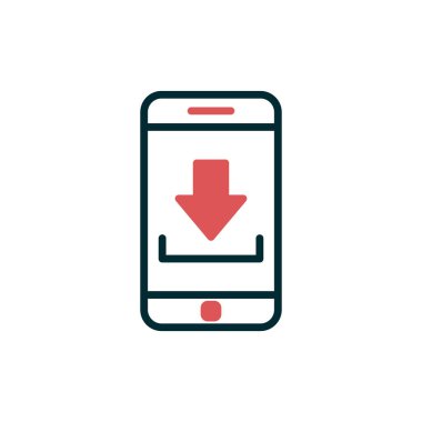 Akıllı telefon simgesi, vektör illüstrasyon tasarımı