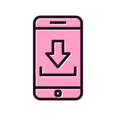 Akıllı telefon simgesi, vektör illüstrasyon tasarımı