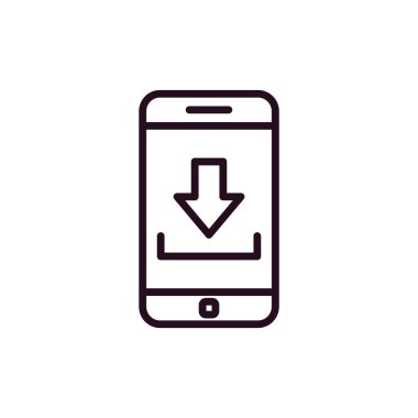 Akıllı telefon simgesi, vektör illüstrasyon tasarımı