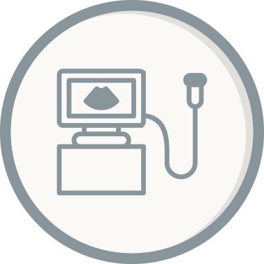 Ultrason Makinesi basit simge, vektör illüstrasyonu