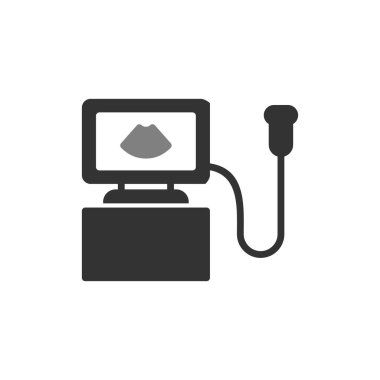 Ultrason Makinesi basit simge, vektör illüstrasyonu