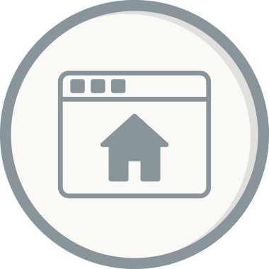 Ana sayfa. Web simgesi basit illüstrasyon 