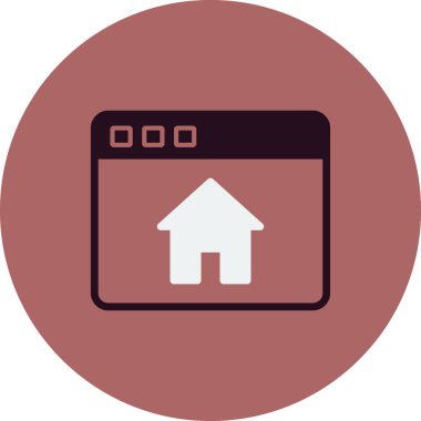 Ana sayfa. Web simgesi basit illüstrasyon 