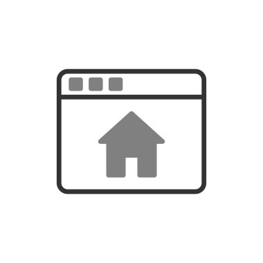 Ana sayfa. Web simgesi basit illüstrasyon 