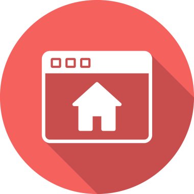 Ana sayfa. Web simgesi basit illüstrasyon 