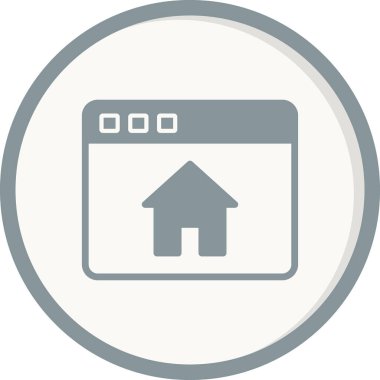 Ana sayfa. Web simgesi basit illüstrasyon 