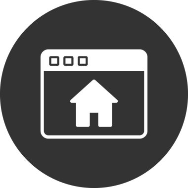 Ana sayfa. Web simgesi basit illüstrasyon 