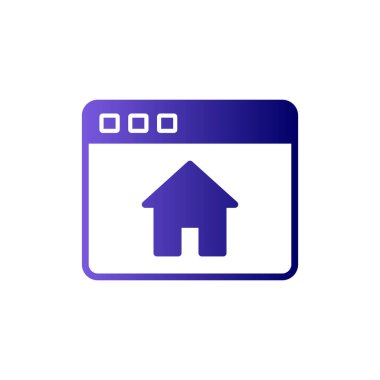 Ana sayfa. Web simgesi basit illüstrasyon 