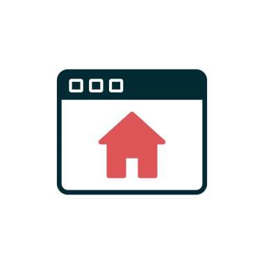 Ana sayfa. Web simgesi basit illüstrasyon 