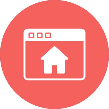 Ana sayfa. Web simgesi basit illüstrasyon 