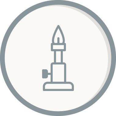 Bunsen Burner simgesi, vektör illüstrasyonu