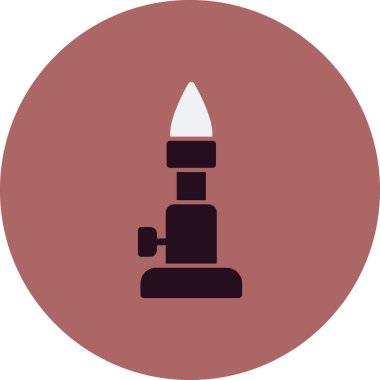 Bunsen Burner simgesi, vektör illüstrasyonu