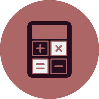 hesap makinesi simgesi vektör illüstrasyonu