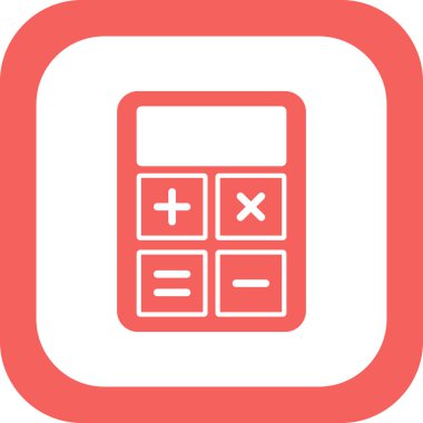 hesap makinesi simgesi vektör illüstrasyonu