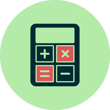 hesap makinesi simgesi vektör illüstrasyonu