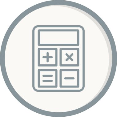 hesap makinesi simgesi vektör illüstrasyonu