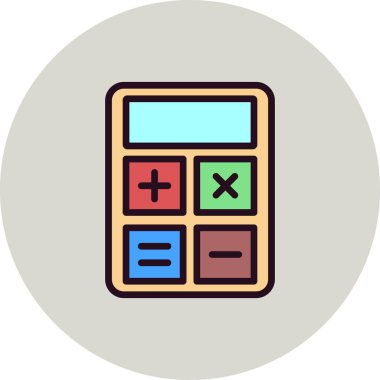 hesap makinesi simgesi vektör illüstrasyonu