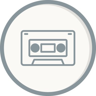 Kaset. Web simgesi basit illüstrasyon